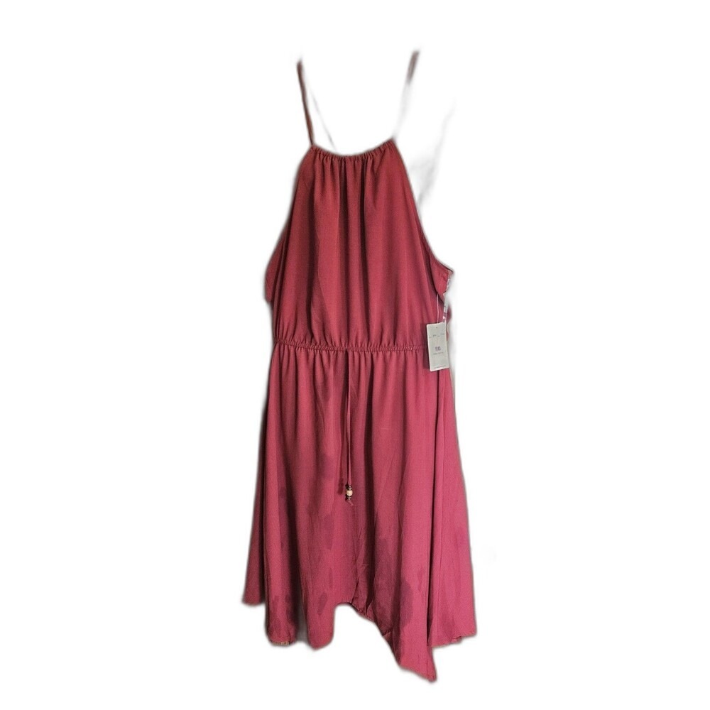 NWT Bebop Burgundy Floral Summer Sun Dress Women JR XL Boho Casual Sleeveless